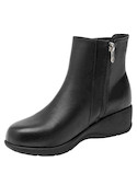Botines de cuña negros para mujer, estilo casual, ideales para uso diario.