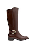 cafés botas planas de cuero para mujer, estilo casual, ideales para uso diario y comodidad urbana.