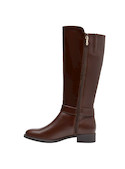 cafés botas planas de cuero para mujer, estilo casual, ideales para uso diario y comodidad urbana.