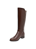 cafés botas planas de cuero para mujer, estilo casual, ideales para uso diario y comodidad urbana.