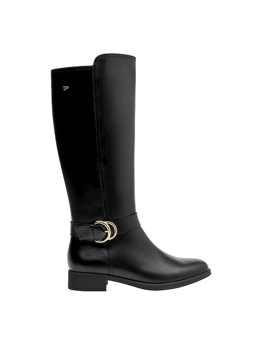 botas casuales negras de cuero, combinables con leggings o jeans, estilo urbano