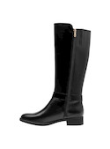 botas de cuero negro para mujer, diseño anatómico, perfectas para el día a día