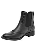 botas de cuero negro para mujer, estilo casual, ideales para uso diario