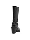 calzado negro de mujer, botas casuales de cuero, perfectas para combinar con jeans