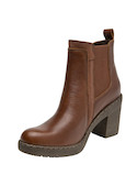 Botines mujer cuero café estilo casual, ideales para actividades diarias.