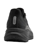 Zapatillas negras unisex con plantilla suave, recomendadas para largas jornadas de uso.