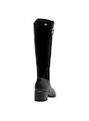 Calzado negro para mujer, botas altas de cuero, perfectas para un look diario y cómodo.
