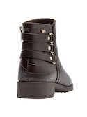 mujer botines casuales color moro de cuero, adecuados para actividades diarias y salidas informales