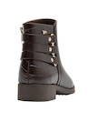 mujer botines casuales color moro de cuero, adecuados para actividades diarias y salidas informales