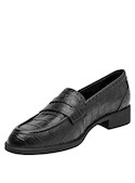 mocasines mujer negro cuero estilo formal actividad urbana