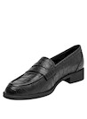 mocasines mujer negro cuero estilo formal actividad urbana