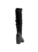 Botas casuales negras de mujer, con tacón bloque de 8 cm, comodidad asegurada.