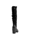 Botas casuales negras de mujer, con tacón bloque de 8 cm, comodidad asegurada.