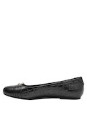 Bailarinas negras de cuero para mujer, con taco de 1 cm, perfectas para el día a día.
