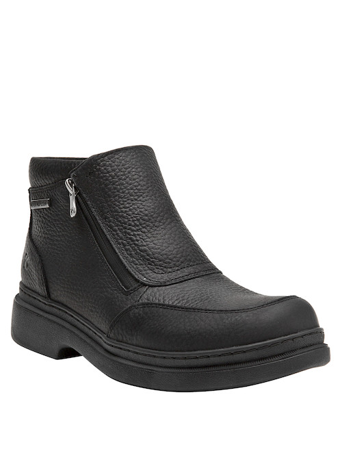 Botines negros de cuero para hombre, diseño anatómico, recomendados para uso urbano.