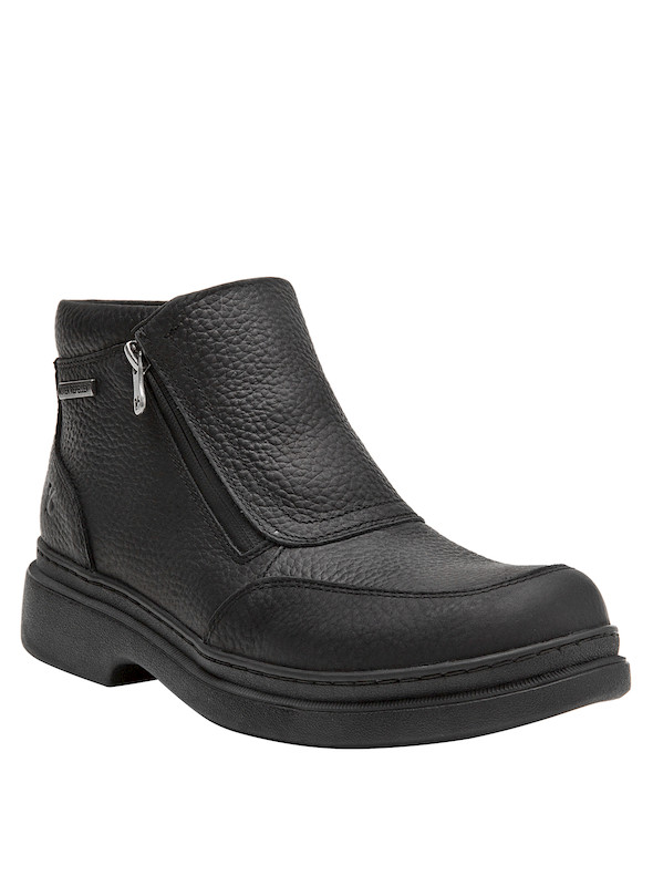 Botines negros de cuero para hombre, diseño anatómico, recomendados para uso urbano.