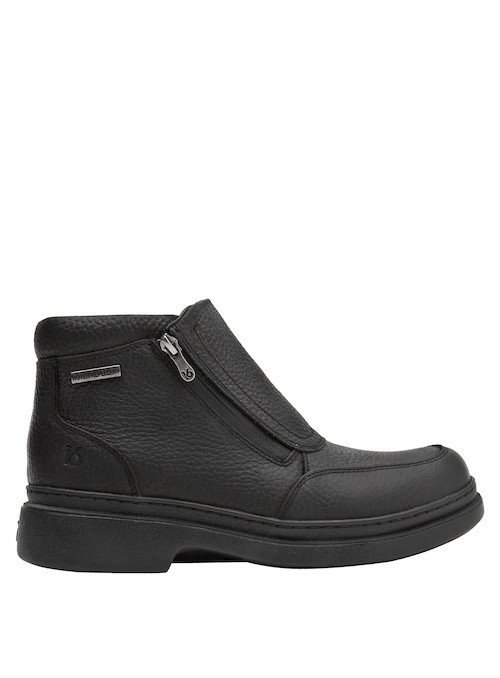 Botines negros de cuero para hombre, diseño anatómico, recomendados para uso urbano.