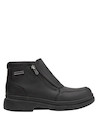 Botines casuales de cuero negro, confortables y versátiles para el día a día.