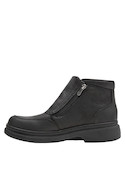 Calzado masculino negro, estilo casual, adecuado para oficina o salidas informales.