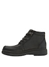 calzado negro de cuero para hombre, diseño texturizado y cómodo para actividades urbanas