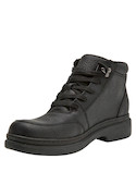 zapatos casuales negros para hombre, con puntera redonda y taco plano