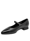 Zapatos negros de cuero para mujer, estilo formal, ideales para ocasiones elegantes.