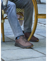 cafés zapatillas casuales para hombre, diseño redondeado, material sintético, ideal para uso diario.