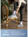 Zapatillas mujer celeste estilo casual, ideales para actividades laborales y paseos en la ciudad.