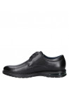 Zapato negro de cuero para hombre, estilo derby, cómodo y versátil.