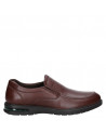 Elegante zapato de cuero café con forro textil y diseño ligero FEATHERLITE.
