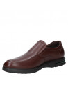 Zapato de cuero café casual para hombre, diseño anatómico y horma amplia.
