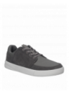zapatilla informal gris de cuero/sintético para hombre, suave y adaptable al pie.