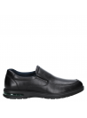 Zapato de cuero negro con plantilla FOOT PILLOW, ideal para uso diario.