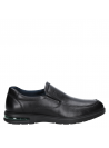 Zapato de cuero negro con plantilla FOOT PILLOW, ideal para uso diario.