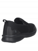 zapatilla de mesh negro para hombre, adaptable a la anatomía del pie, evita roces.